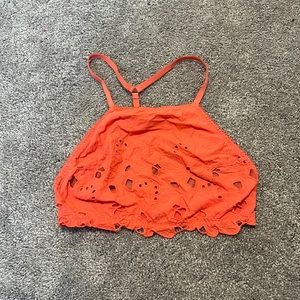 Free People Coral Lace Bralette